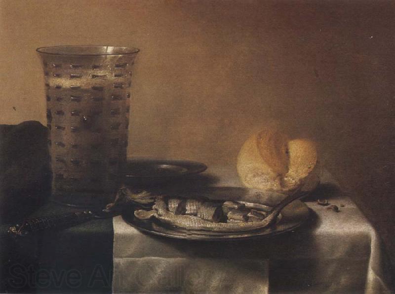 Pieter Claesz Style life with herring France oil painting art